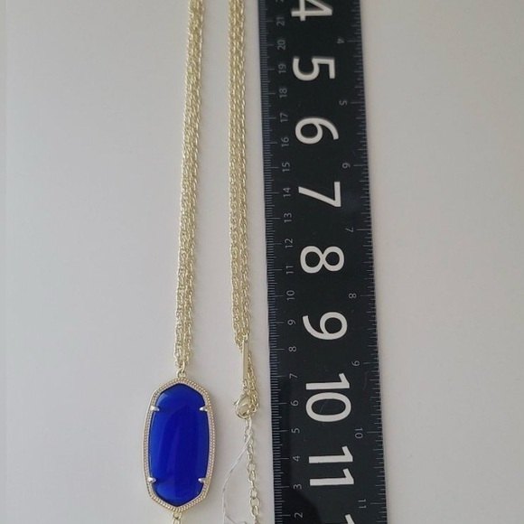 Kendra Scott Necklace Rayne Gold Plated Blue Pendant Tassel Necklace #549 & 550 - Picture 5 of 8